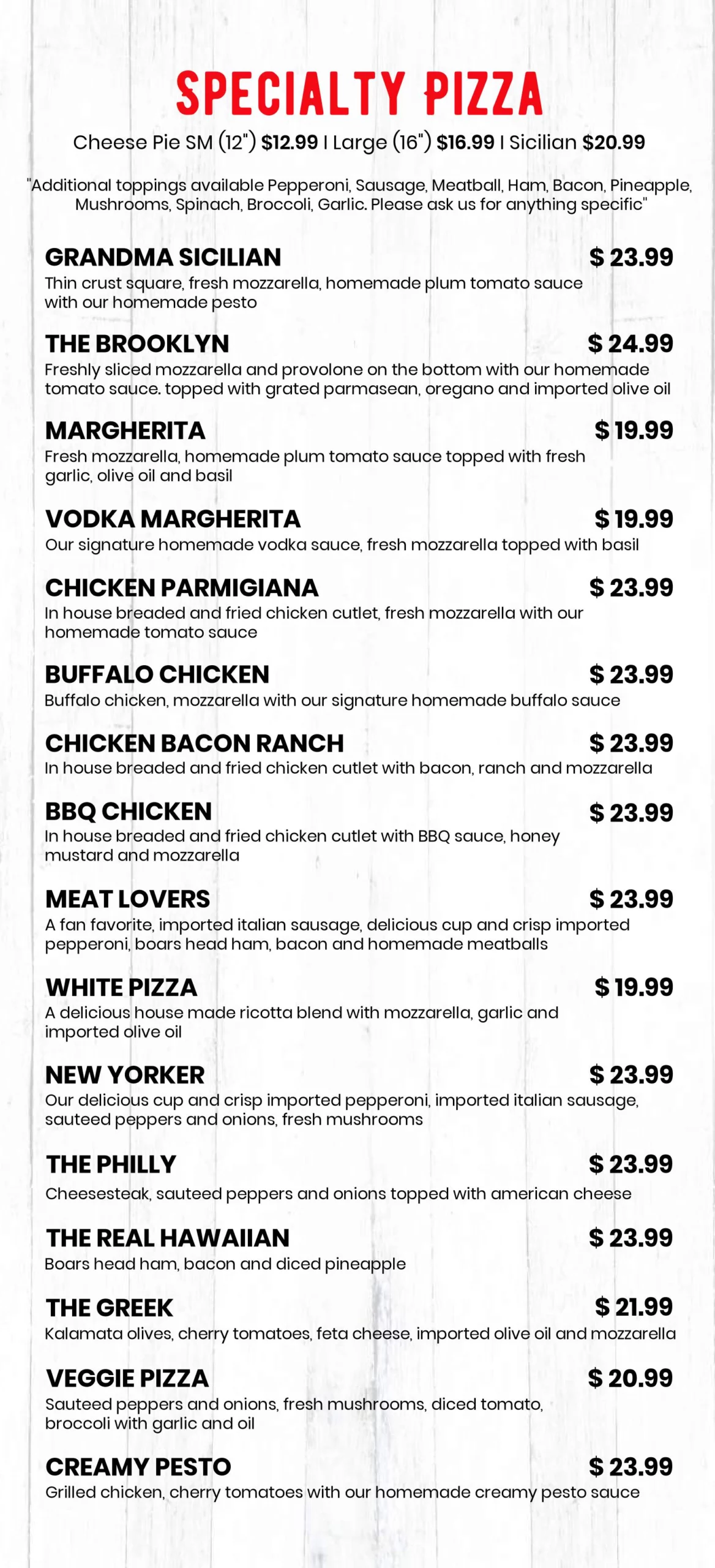 Menu Dough Boyz Pizzeria Where Flavor Meets Tradition in Oviedo